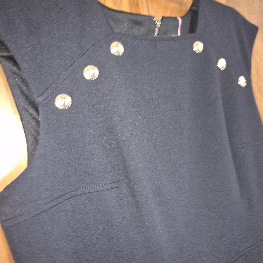 Tommy Hilfiger “Sky Captain” Dress Navy Blue, Zippered Back Size 14 - Picture 4 of 4